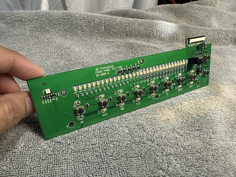 JBL LSR4326p Speaker Monitor – front control panel PCB board 80-9988-A