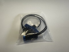 Dual 3-Pin XLR Female to 5-Pin Lemo Right Angle Audio Breakout Cable Red Blue BN