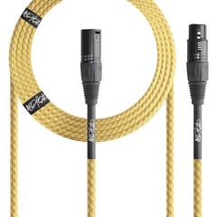 Mophead 15 Foot Braided XLR Male to XLR Female Microphone Cable Yellow and Brown