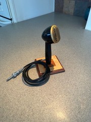Astatic 200S „Fatboy“ Desk Mic, Brown Bakelite, Stand, great for blues harp!