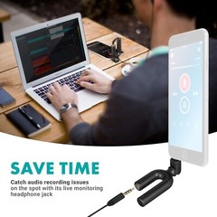 Movo MA2010 Omnidirectional 3.5mm Microphone with Headphone Monitoring Input