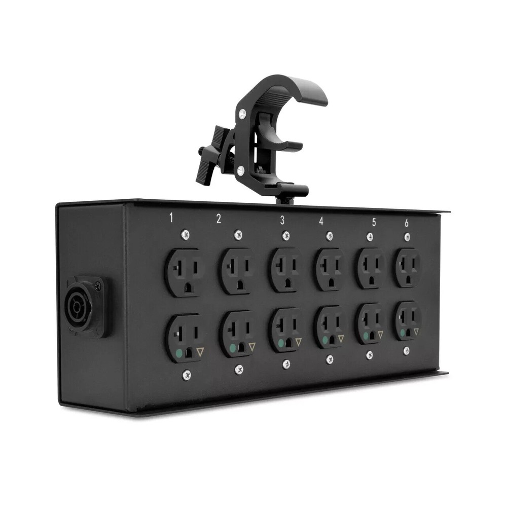 EC Multi-Outlet Power & Truss Clamp w/12 Edison Female – True1 Pass Thru