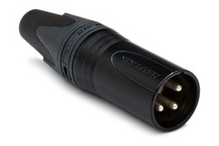 Neutrik NC3MXX-BAG 3 Pole Male XLR Cable Connector with Black Metal Housing and