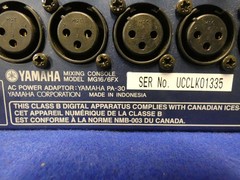 Yamaha MG16/6FX Mixing Console w/Rack Ears (Tested-Working) Good Condition