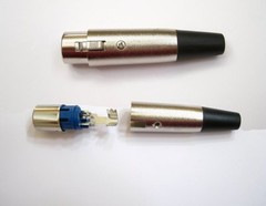 10 Pack XLR 3-Pin Female Audio Mic Microphone Adapter Cable Connector Plug