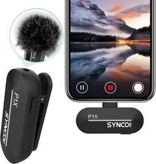 SYNCO P1X Wireless Lavalier Microphone Lightning&Type-C for YouTube Tiktok Vlog