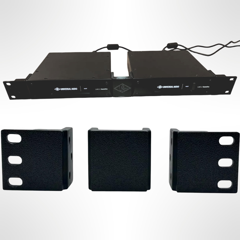 Rack Mount Kit for 2 Side By Side UAD-2 Satellite Thunderbolt – 19” 1U Brackets