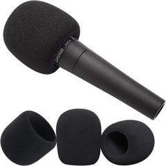 6x Microphone Handheld Grill Windscreen Filter Sponge Foam Mic Cover Black
