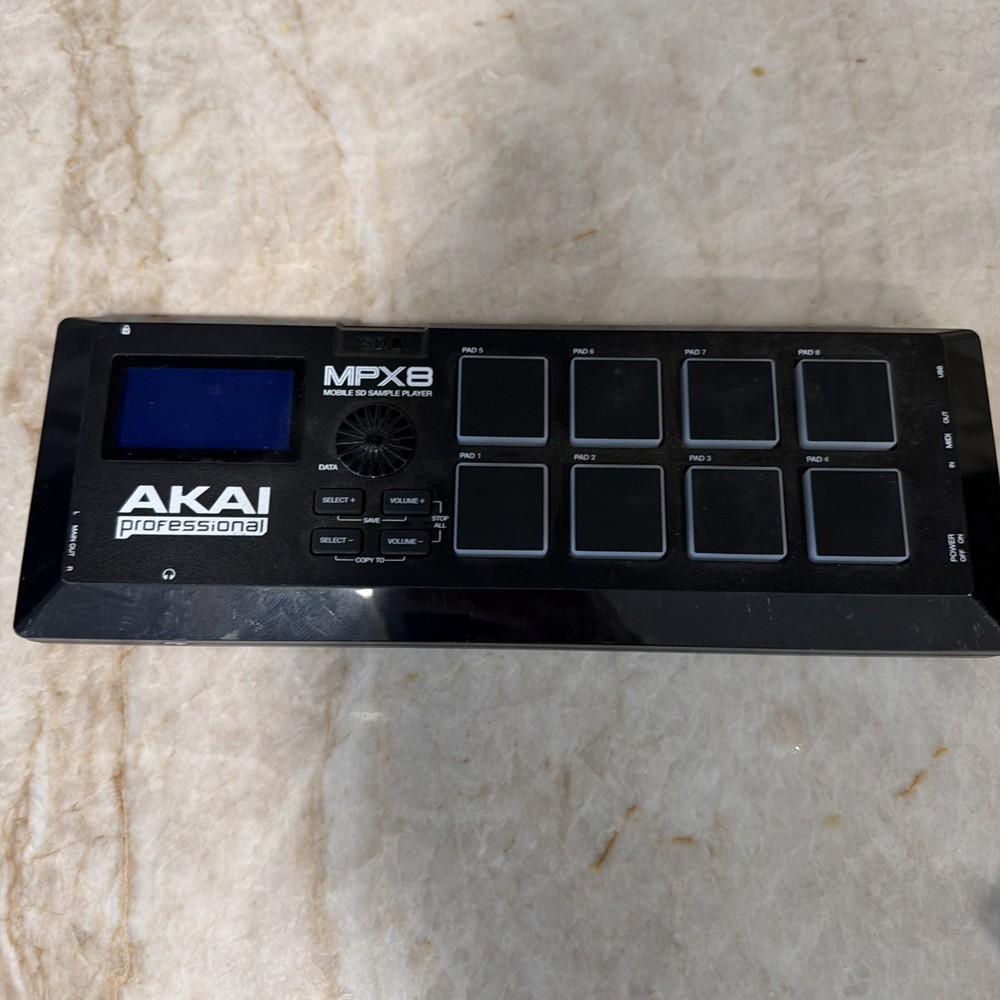 AKAI Professional MPX8 Rhythm Machine LCD Display 8 Pads Drum Sampler Digital SD