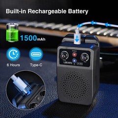 LEKATO Bluetooth Electric Guitar Amp Rechargeable Mini Amplifier 4 Effects 5W