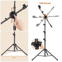 Mic Stand,6 In 1 Microphone Stand Floor Boom Mic Stand, Support Boom Gooseneck M