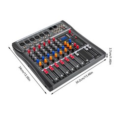 Pro 6 Channel Bluetooth Audio Mixing Console Music Recording Studio Sound Mixer