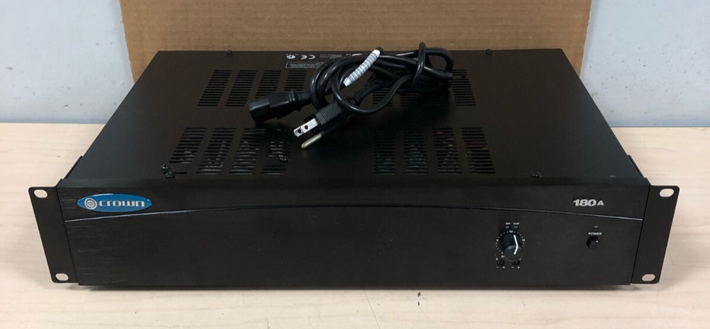 CROWN 180A Single Channel Audio Power Amplifier W/Rackmount (TETSED)