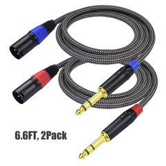 Balanced 1/4″ TRS to XLR Male Patch Cable, 6.6Feet Quarter Inch 6.35mm to 3pi…