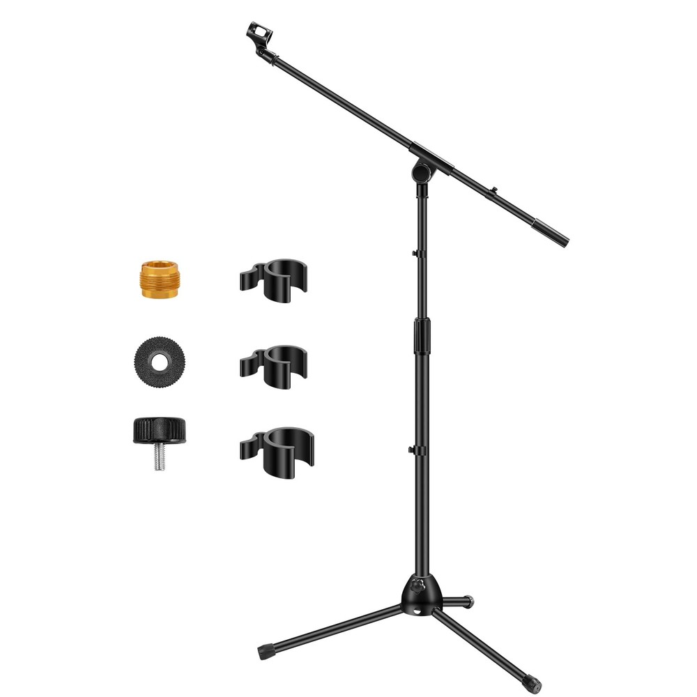 Microphone Stand, Boom Arm Mic Stand Floor Detachable Height Adjustable Heavy…