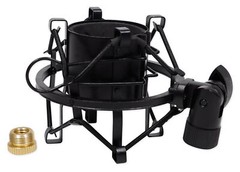 Black Metal Shock Mount w/Foam For Tascam TM-80 Condenser Studio Microphone