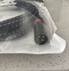Braided XLR Female to XLR Male 3-Pin Audio Cable Black/Blue Under 10 ft