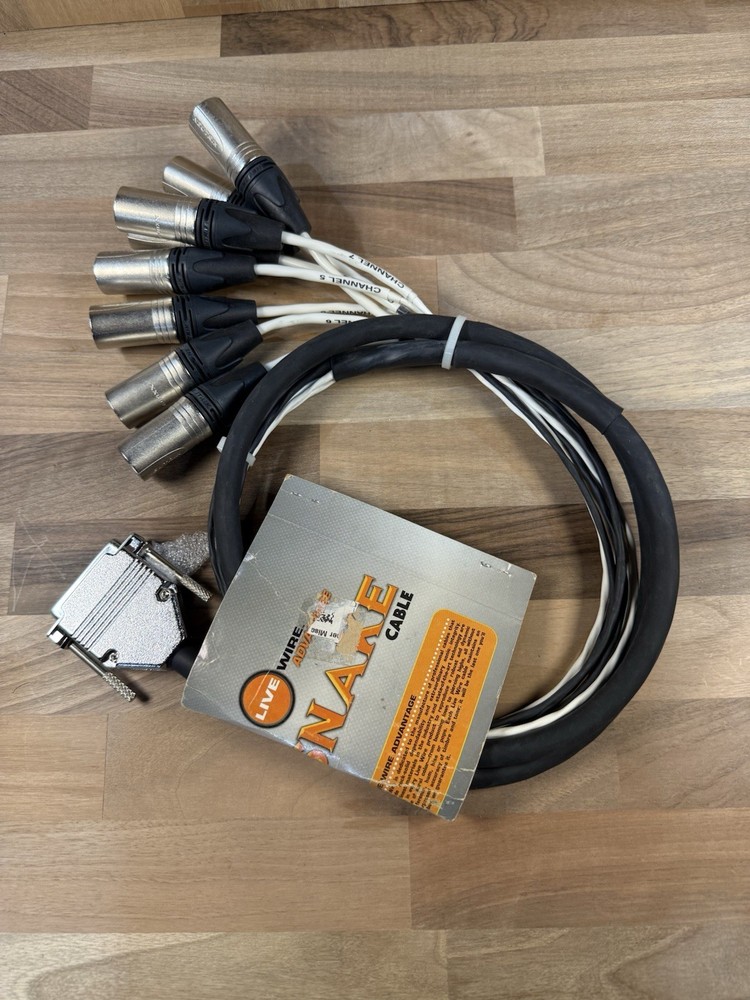 Live Wire Advantage Cable 25 Pin DSUB To 8 Channel XLRM Fan