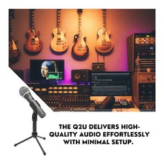 Samson Q2U Dynamic USB Mic Shockmounts Boom Arms Pop Filters 3 pack