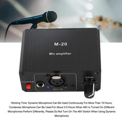 Microphone Preamp High Gain 48V Power XLR Output Mic Preamplifier For