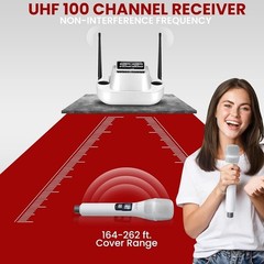 Pyle Home & Office UHF Wireless Microphone System-