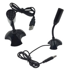 USB Plug and Play Microphone for Computer Conference Voice Chat Black