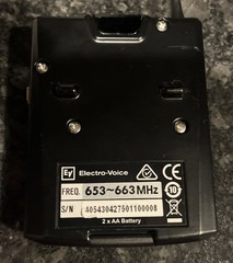 Electro-Voice RE3-BPT Bodypack Transmitter No Back Clip. PRE-OWNED FREE SHIPPING