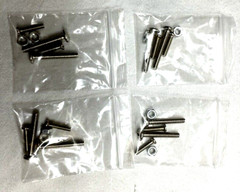 (4) Four Single Gang Blank Wall Plate One XLR Male or Female „D“ BLACK Steel