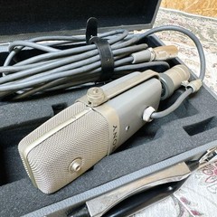 SONY C-38B Vintage Condenser Microphone Broadcast Mic w/Hard Case Tested Working