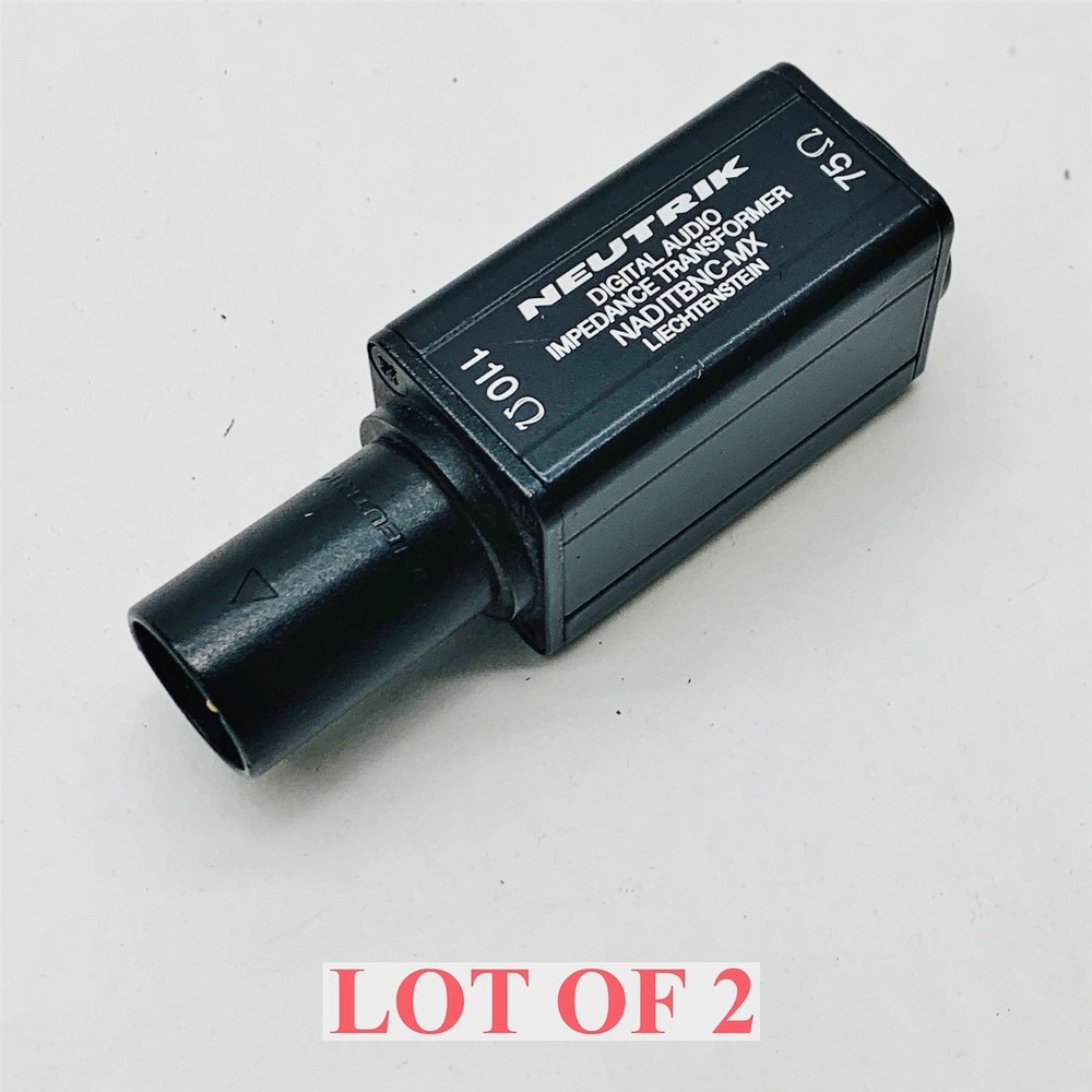 Neutrik NADITBNC-MX Digital Audio 75 Ohm to 110 Ohm Impedance Transformer Lot 2