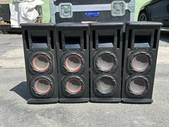 4) DYNACORD VL 262 2 -WAY PASSIVE FULL RANGE SPEAKER W/ CASE #6569R (THS)