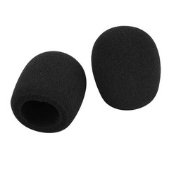 10PCS Microphone Headset Grill Windscreen Sponge Foam Black Mic Cover Universal.