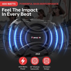 Pyle 10″ Marine 400 Watt Subwoofer