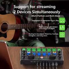 Sound Mixer Microphone Voice Changer For Broadcast Live Streaming Effect PC KTV