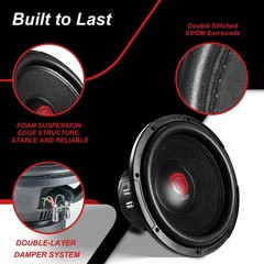 PRORECK 610 10″ Wired Subwoofer Pair Dual 2 Ohm 1800 Watts Loudspeaker Bass
