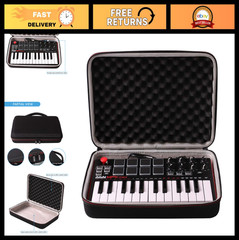 Protective Case for 25-Key USB MIDI Keyboard Controller – Fits Akai MPK Mini MK3
