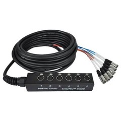 Seismic Audio SADROP-6×50 – 6 Channel Drop Snake Cable – 50 Foot