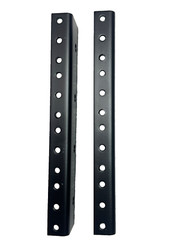 2 (One Pair) 4U / 4 SPACE Rack Rails 7″ Lg Tapped 10/32″ for Amplifier Rack