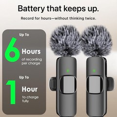 Wireless Lavalier Microphone Video Recording Mic Live For iPhone iPad Android