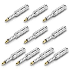 10pc 1/4″MONO TS Phone Audio Phono Guitar Cable Male Connector Plug Jack 6.35mm