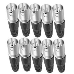 40X XLR DMX 3 Pin Male to Female MIC Snake Plug Audio Microphone Cable Connector