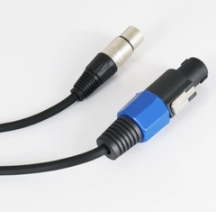 2pcs Twist Lock Speakon Male Plug to XLR Jack Female Cable Loudspeaker Lead 10FT
