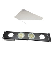 2U Space 12ga Heavy Rack Panel w/ 4 HUBBELL Flanged Twist Receptacle or Inlet