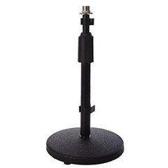 LyxPro Adjustable Desktop Microphone Stand and Desk Mic Holder, Black