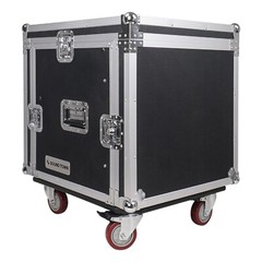 Sound Town 10U DJ RackCase w/11USlant Mixer Top Casters Locking Drawer STMR-10D2