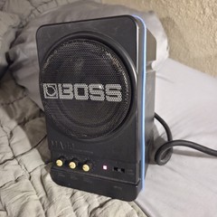 Boss MA-12 Micro Monitor 3 Input Speaker Amp Black Built-in Amplifier *Tested*