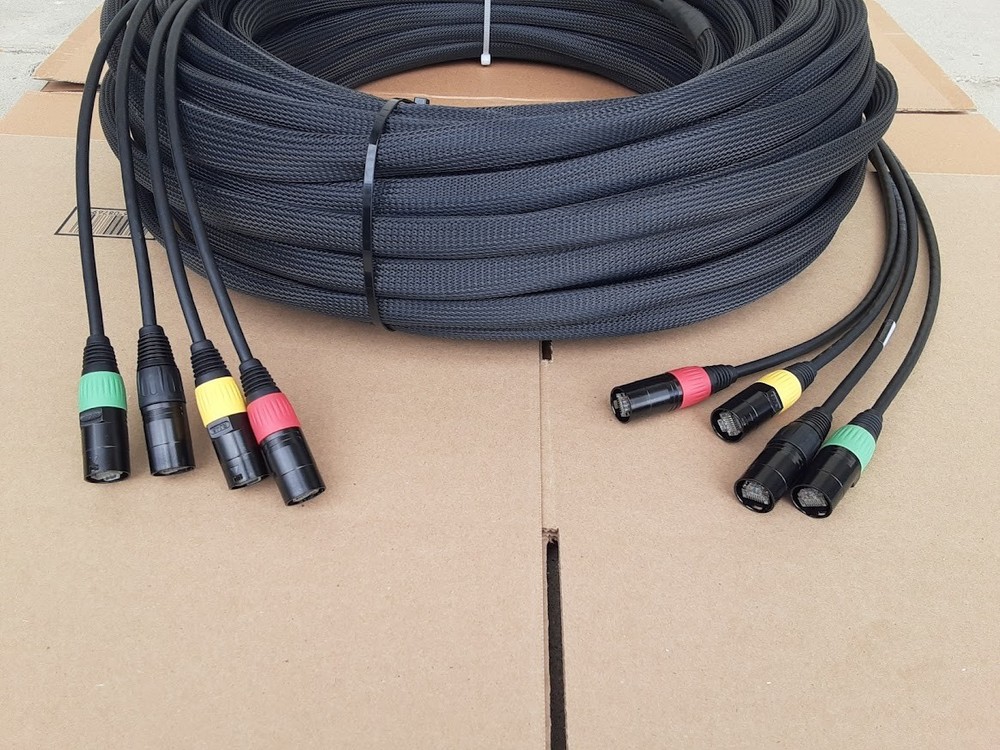 150 FT 4Channel CAT-6 Snake Tactical Shielded w/Neutrik Ethercon Digital Audio