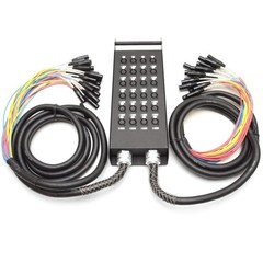 Seismic Audio – New 24 Channel XLR Send 15′ x Trunks – 24 Channel, White
