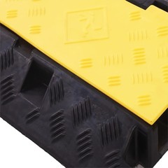Cable Ramp 2 Pack of 3 Channel PVC Rubber Cable Protector, 44000lbs Capacity …