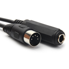 6.35Mm Female 1/4″ TRS to DIN 5 Pin MIDI Cable Adapter for Speaker, Amplifier, M